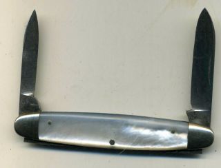 Union Cut Co.  2 Blade Pearl Handles Pocket Knfe Blades 95 Full Snaps