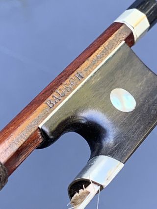 Antique Vintage Bausch Wood Violin Bow: 29 1/4” Length / 52 Grams.  Good Quality