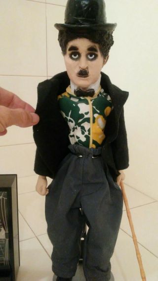 Vintage Charlie Chaplin Doll 1972 Bubbles Inc.  1981 music box.  Toothpick holder 3