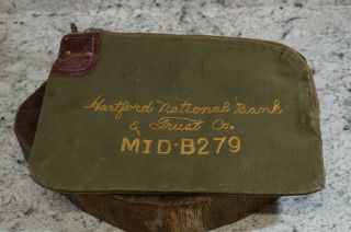 Vintage Hartford National Bank & Trust Co.  Mid - B279 Cloth Deposit Bag Money