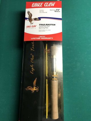 Eagle Claw Classic Trailmaster,  Travel/pack Rod,  Spinning Rod,  5’6”,  Medium