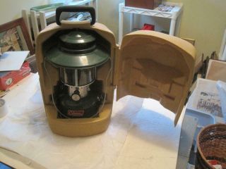 Vintage Coleman 220f 228f Big Hat Lantern With Clam Shell Case & Gc