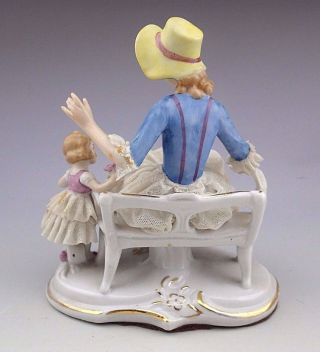 Antique German Porcelain Lace Figurine of Mother & Child Figurine 3