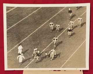 Antique 1933 Yale Vs Brown College Football Action Press Photo Vintage Early Old