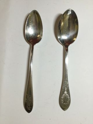 Vtg 2 Sterling Silver Tea Spoons S T & R S?