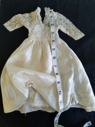 Vintage Doll Wedding Dress Lace Clothes Salvage To Repair Restyle Sewing A3