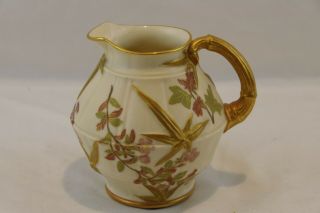 Antique Royal Worcester Blush 4.  5 " Porcelain 1185 Pitcher 1888