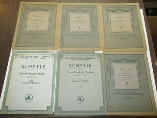 6 Schytte Special Melodic Studies For The Piano Music Books Antique