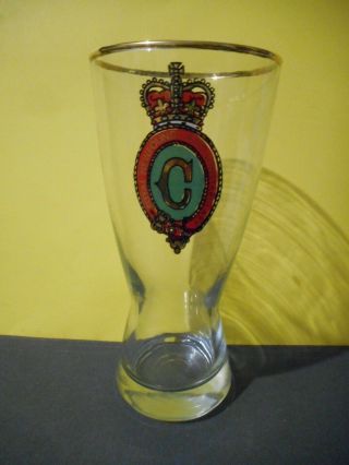 Royal Newfoundland Constabulary Vintage Beer Glass,  Police Canada,  Rnc