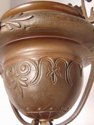 Antique French Victorian Gothic Bronze Marble Mantle Urn Vase Clock Garniture 7