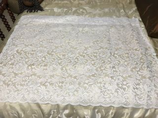 Vintage White Lace Swag Sheer Cafe Curtains Ruffles 4