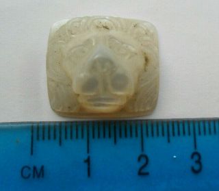 Antique Georgian Carved Mother Of Pearl Quality Lion Head Cameo Jewellery 5.  1gra