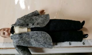 DOLLHOUSE MINIATURE ANTIQUE VINTAGE BISQUE MALE DOLL FELT SUIT SEE PIC NUMBERED 5