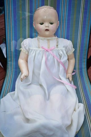Vintage Effanbee Doll Composition And Cloth 28 " Sleep Eyes