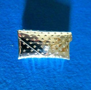 Vintage Francie The Silver Cage Dimple Clutch Purse Barbie Midnight Blue 1965 Nm