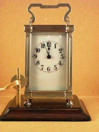 Antique French Carriage Clock C1910.  With Key.  Restored & Serviced In Aug.  2019.