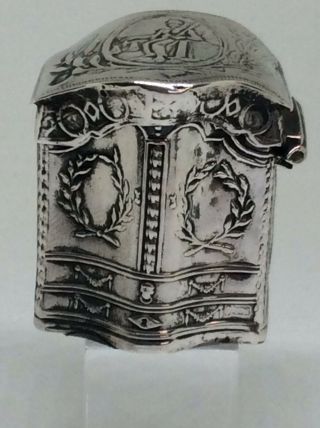 Fine 19th Century Dutch Solid Silver Novelty Cabinet Peppermint Snuff Box