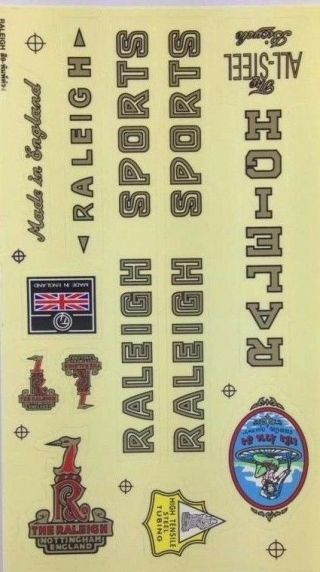 BICYCLE VINTAGE 2 DECAL SET RALEIGH SPORT BIKE STICKER CYCLING FRAME SPARE PART 4