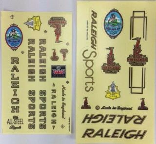 BICYCLE VINTAGE 2 DECAL SET RALEIGH SPORT BIKE STICKER CYCLING FRAME SPARE PART 7
