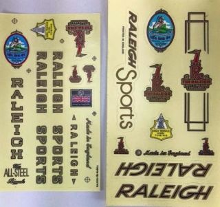 BICYCLE VINTAGE 2 DECAL SET RALEIGH SPORT BIKE STICKER CYCLING FRAME SPARE PART 8