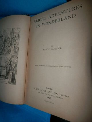 Alice ' s Adventures in Wonderland - Macmillan ' s Sixpenny 1898 - Antique Book Rare 2