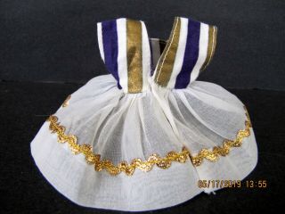 Vintage Vogue Ginny Tagged Lavender and Gold Striped Dress - Reserved for Jean 3