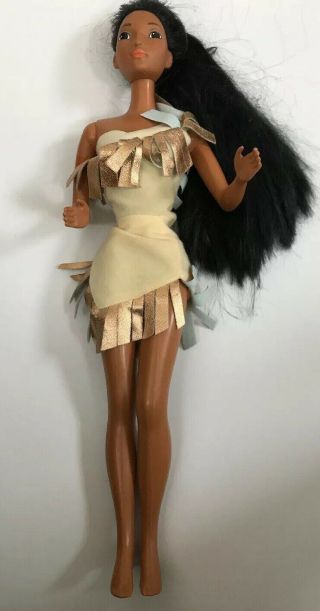 Vintage 1976 Disney Pocahontas Doll Mattel Large 18 " Tall Barbie With Bonus