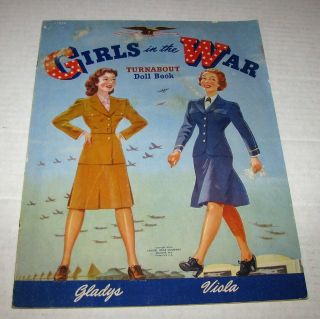 Htf Vintage Uncut 1943 Girls In The War Paper Dolls Book
