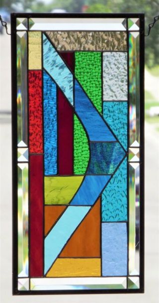 •finding Your Way •beveled Stained Glass Window Panel