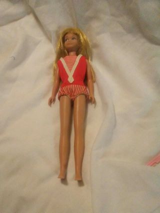 Vintage Skipper Doll - Vintage Blonde Skipper Doll In Swimsuit