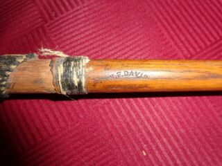 W,  F.  Davis Newport R.  I Splice Neck Wood Circa 1890s - Antique Hickory Wood Shaft 6