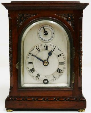 Rare Antique English Coventry Astral Miniature Mahogany Mantle Bracket Clock