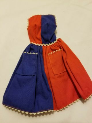 Vintage Barbie Fancy 943 Red And Blue Dress 1963 - 1964