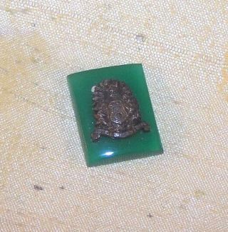 Antique Kappa Alpha Fraternity Crest Ring Insert / Jewelry,  Green Ka Old