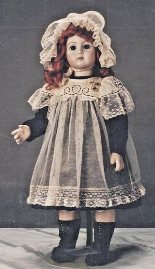 20 " Antique German - French Doll Battenburg Lace Making Yoke Dress Bonnet Pattern