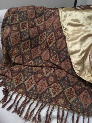 Pier One Vintage Beaded Pillow And Throw Set