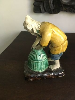 Vintage Chinese Mud Man Pottery Figurine 3