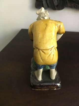 Vintage Chinese Mud Man Pottery Figurine 4