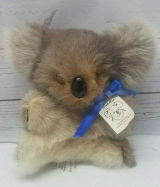 Cuddles 5.  5 " Handmade Koala Stuffed Animal Toy W Tag Kangaroo Fur