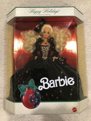 1991 Happy Holidays Holiday Barbie Doll Special Edition 1871 Blonde