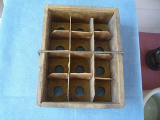 Antique 1906 Primitive Wood Star Egg Crate Carriers & Trays Elbs Ny