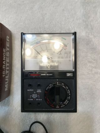 Vintage Radio Shack Micronta Multitester 18 - Range,  No.  22 - 201U & 3