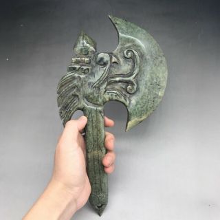 A Large Hand - Made Axe Made Of Old Jade In Ancient China