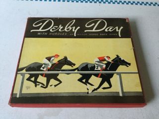 Antique/vintage “derby Day” Board Game 1930’s By Parker Bros.