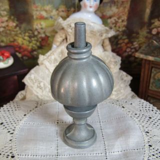 Vtg Dollhouse Pewter Lamp England Miniature Metal Doll Old Gas Lighting Lantern
