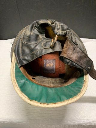 1950S VINTAGE MID CENTURY AGV MOTORCYCLE HELMET MADE IN ITALY 2