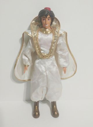 Vintage Posable Aladdin 12 " Prince Ali White Figure Toy Disney Doll Large 90s