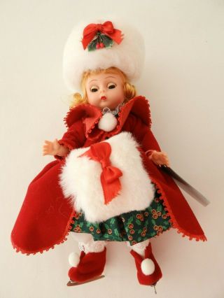 Madame Alexander Christmas Holly 8 " Doll 19680 Muff & Skates Box Tag