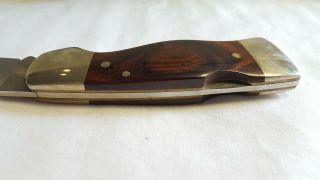 Collectible Western Single Blade Folding Pocket Knife S - 532 With Leather Sheath 8