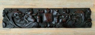 17th Century Hand Carved Oak Panel
